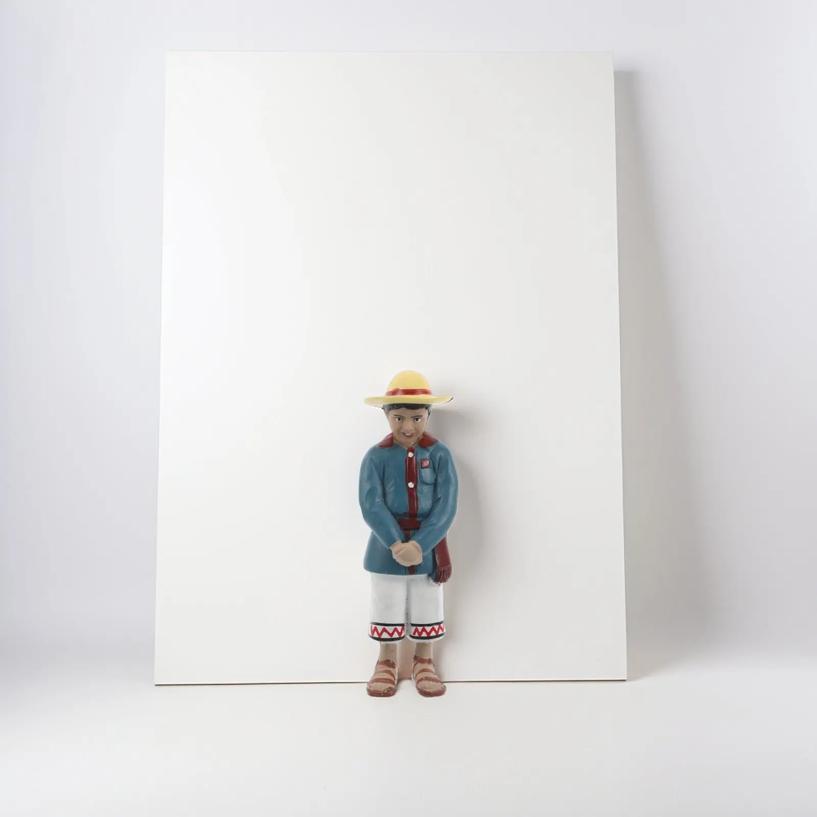 Native Boy Figures Miniature Plastic Playset for Sand Tray Diorama Realistic Tribal Characters for Train Scenery and Educational