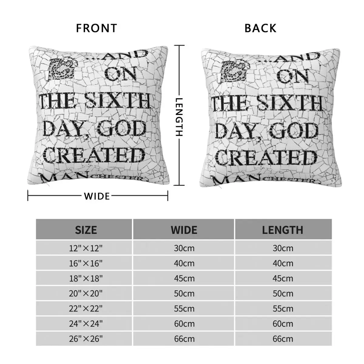 في اليوم السادس خلق الله مانشستر ساحة المخدة البوليستر الكتان المخملية نمط رمي كيس وسادة غطاء وسادة الغرفة