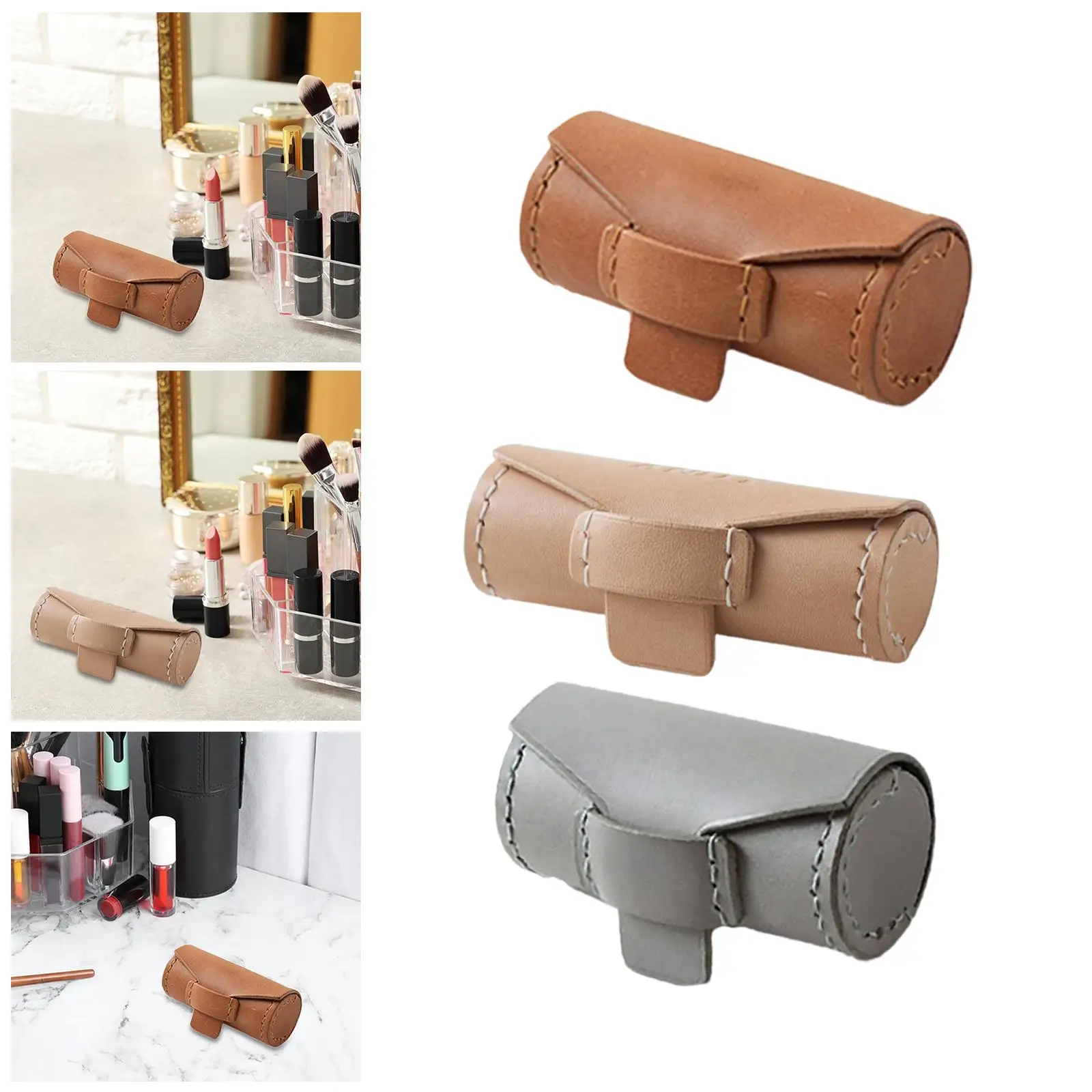 PU Mini Lipstick Bag Scratch Resistant Lightweight Dustproof Lipstick Pouch