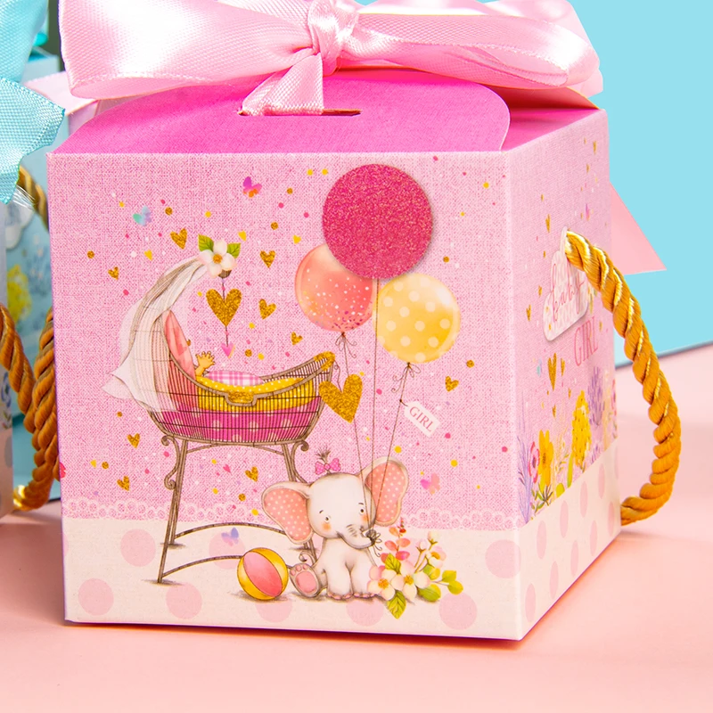 Cute Cartoon Animal Candy Box for Kids Birthday Gift Bag Boy Girl New Baby Shower Favor Gender Reveal Boxes Party Decorations