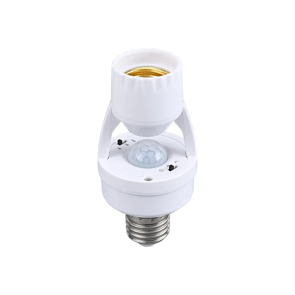 E27 Infrared Motion Sensor Light Socket with Intelligent Light Control and ABS Material for Various Applications