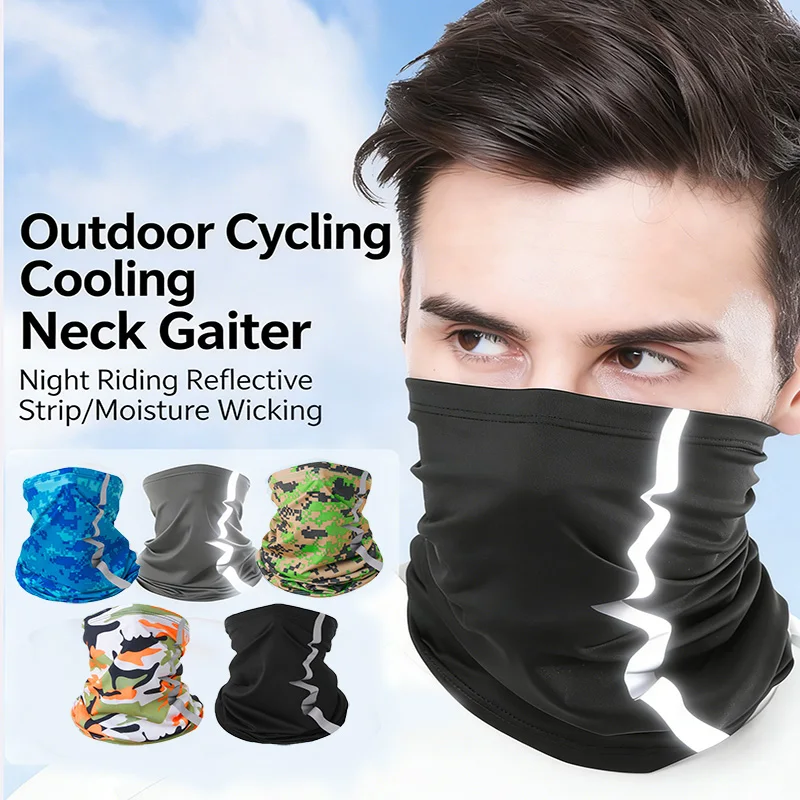 Sommer-Sport-Kopftücher Sonnenschutz Eisseide Fahrrad-Bandana UV-Schutz Multifunktionale Angler-Gesichtsmaske Nackenschutz Wickel