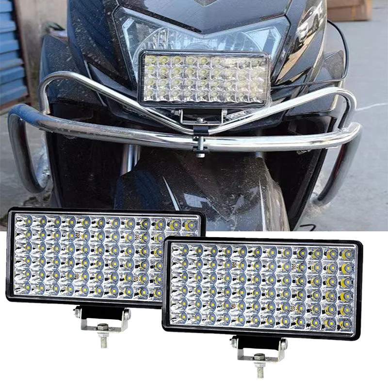 72 LED Light Bar Offroad Work Light LED Spot Lamp Fog Light 12-85V High Brightness for Truck ATV Motorcycle Driving Headlight