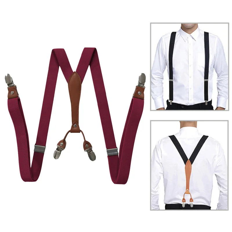 

Регулируемый эластичный ремень для мальчиков, черный Регулируемый пояс для брюк, для свадьбы, вечеринки, мероприятия, 4 клипсы, подарок для папы