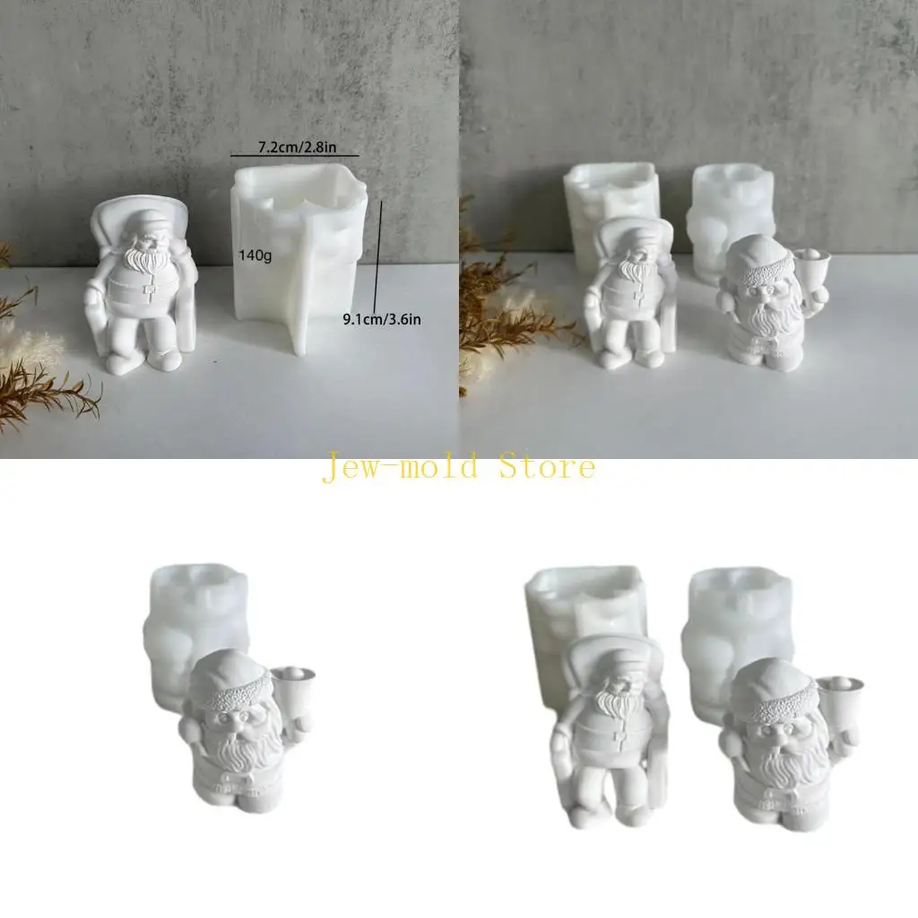 Molde silicona digno regalo C71B decoraciones navideñas caseras molde santa