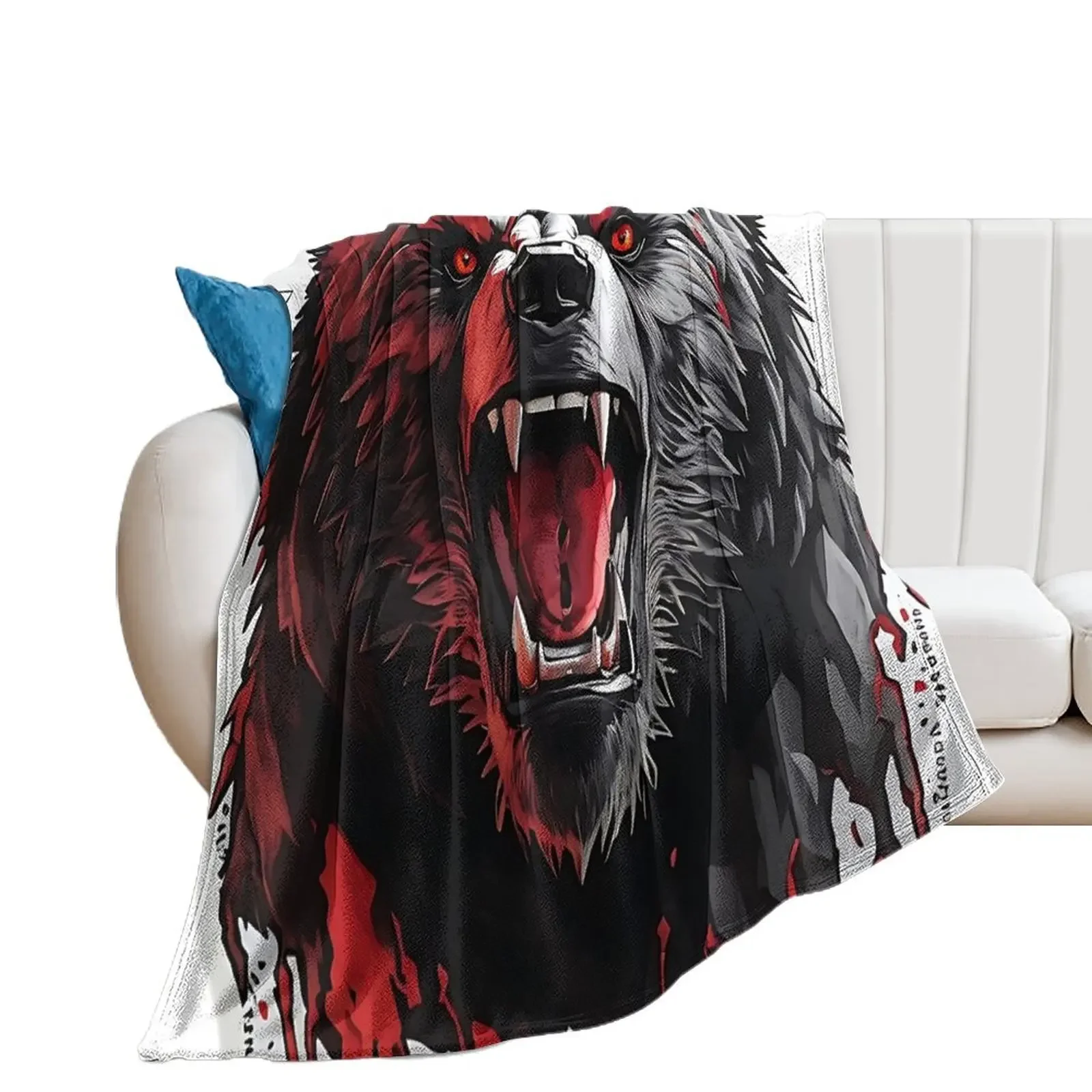 

Savage Black Bear Throw Blanket Bed covers Sofa Quilt Beach Blankets