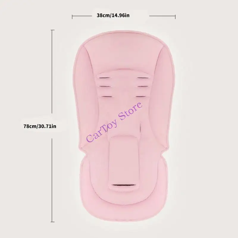 

Дышащая хлопковая подушка для сиденья коляски, универсальная подкладка для детских колясок с толстыми деталями и отверстием для