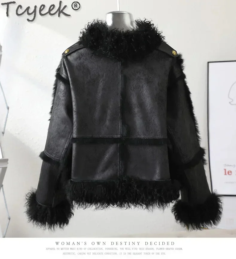 Rabbit Tcyeek Jacket Winter Jackets for 2024 New in Outerwear Women's Real Coats Warm Wool Fur Collar