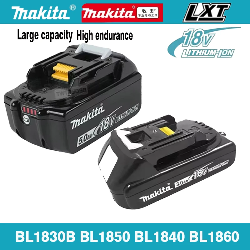 For Makita BL1830 BL1830B BL1840 BL1840B BL1850 BL1850B Power Tools Battery,100% original Makita 18V 6.0Ah Rechargeable Battery