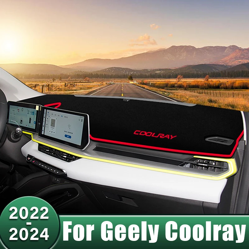 

Car Dashboard Mat Avoid Light Sun Shade Cover Anti-UV Carpets Interior Protector Accessories For Geely Coolray 2022 2023 2024