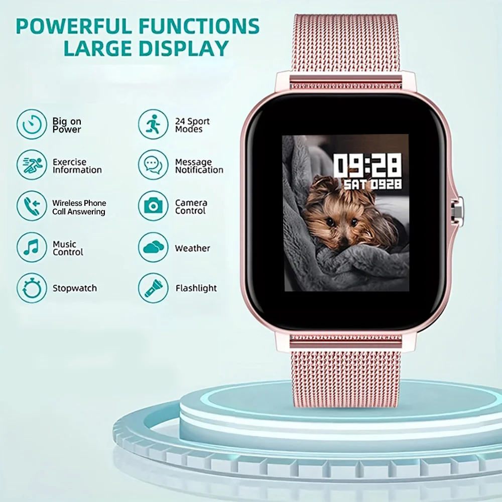 Nuevo reloj inteligente con pantalla HD de 1,44 pulgadas, presión de oxígeno en sangre, monitoreo de la salud del sueño, relojes con llamadas Bluetooth para mujeres y hombres, para regalo - Image 4
