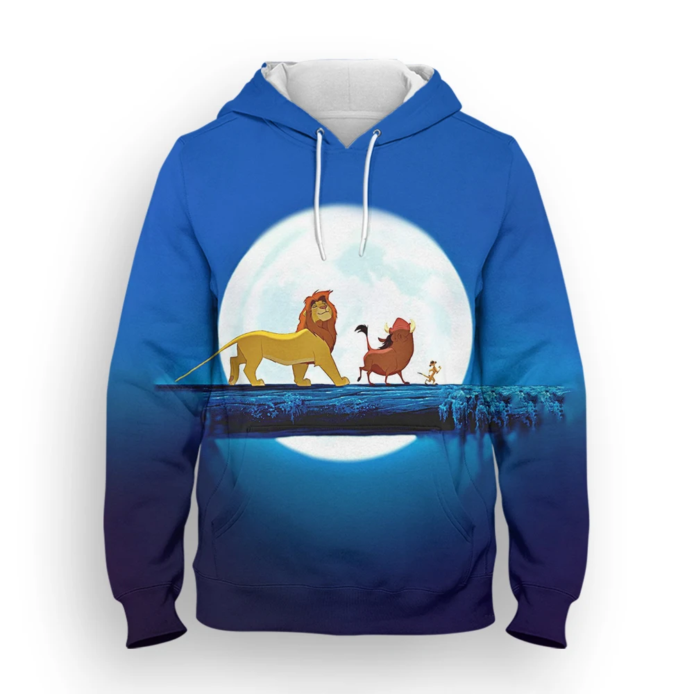 MINISO New Hoodies The Lion King Cartoon Anime 3D Printed Men Women Fashion Oversized Sweatshirts Hoodie Kids Pullovers Clothing