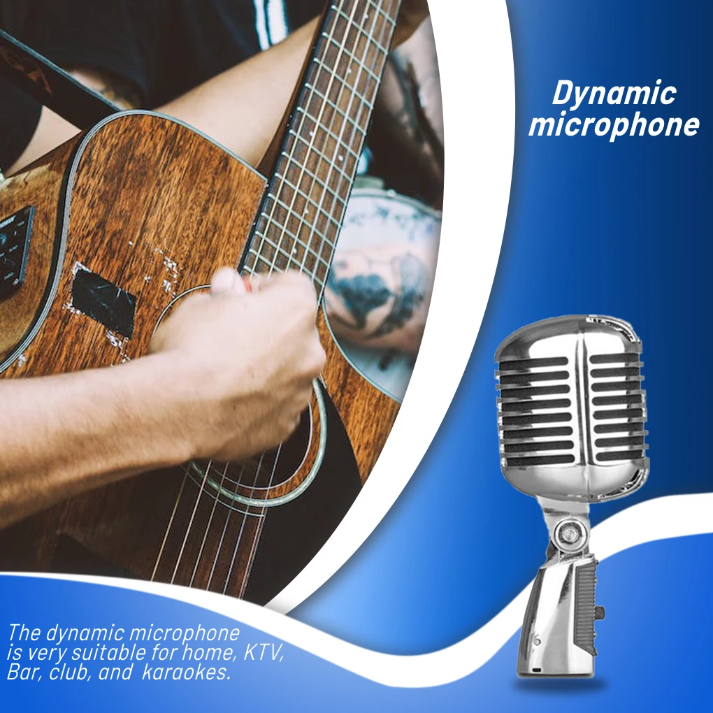 Dynamic Microphone Vintage Bar Nightclub Stage Performance KTV Karaokes Chatting Mic  Electric Accessories for Singer