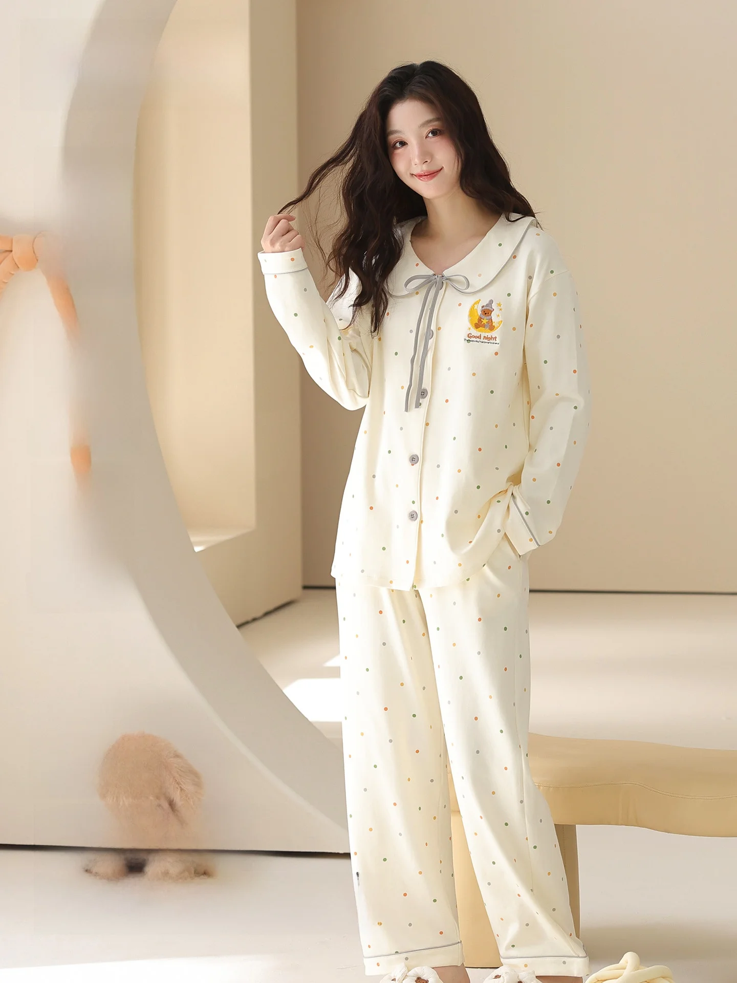 pure-cotton-maternity-sleepwear-postpartum-hospital-stay-breastfeeding-with-chest-pad-large-size-autumn-winter-home-clothes