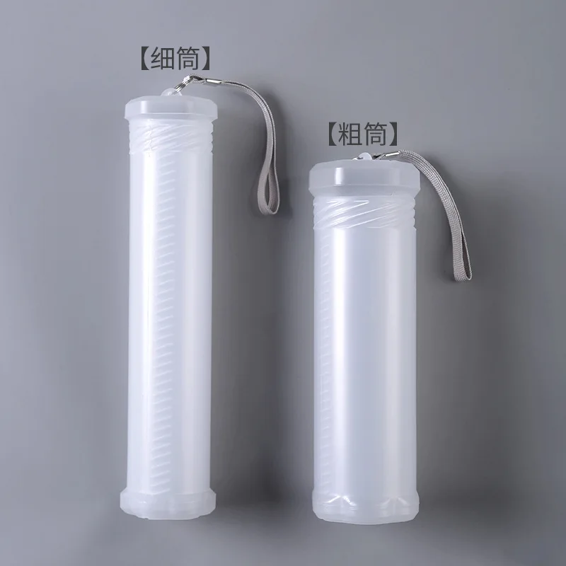 1 قطعة/2 قطعة علبة فرشاة بلاستيكية قابلة للتمديد حامل فرشاة الطلاء الشفاف فرش طويلة أنبوب تخزين حاوية القلم المائية أدوات الرسم #3