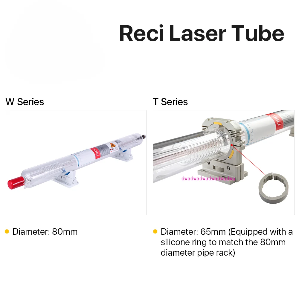 Reci W6/T6 130-160W CO2 Laser Tube Wooden Case Box Packing Dia. 80mm/65mm for CO2 Laser Engraving Cutting Machine S6 Z6