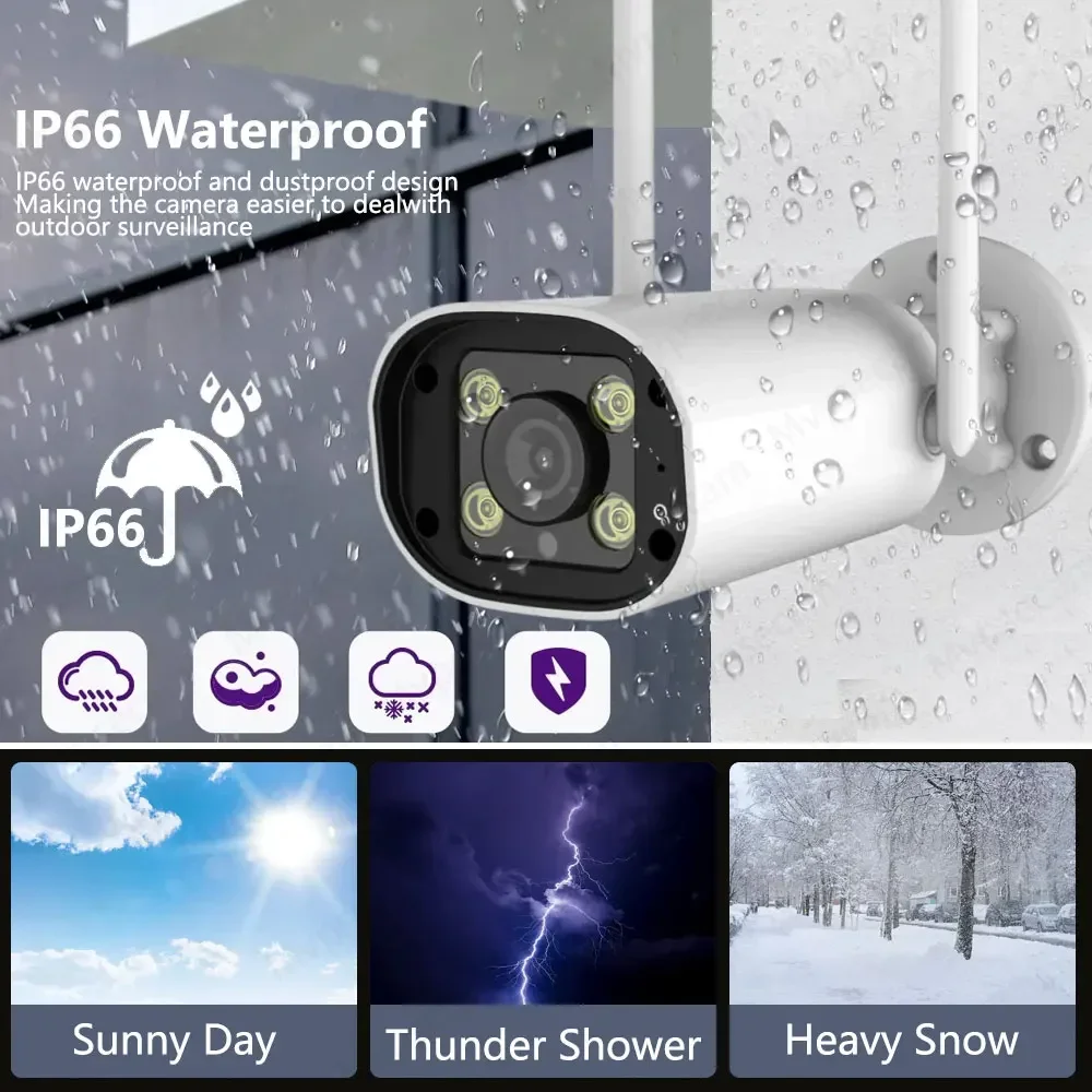 8CH 5MP Tuya Smartlife Wireless CCTV Security System WiFi NVR Kit Night Vision HD Cameras Surveillance Set For Home/Outdoor Cam