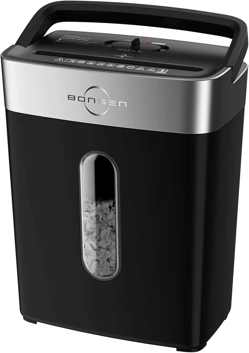 

4-Gallon 8-Sheet Cross Cut Paper Shredder for Home Office, P-4 Security, ETL Certified