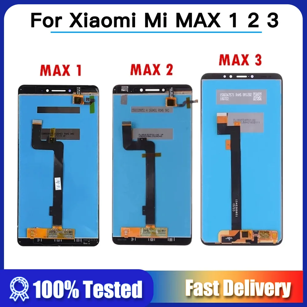 

100% Tested For Xiaomi Mi MAX 2 3 LCD Display Touch Screen Digiziter Assembly LCD With Frame For Mi MAX 2 3 Replacement lcd