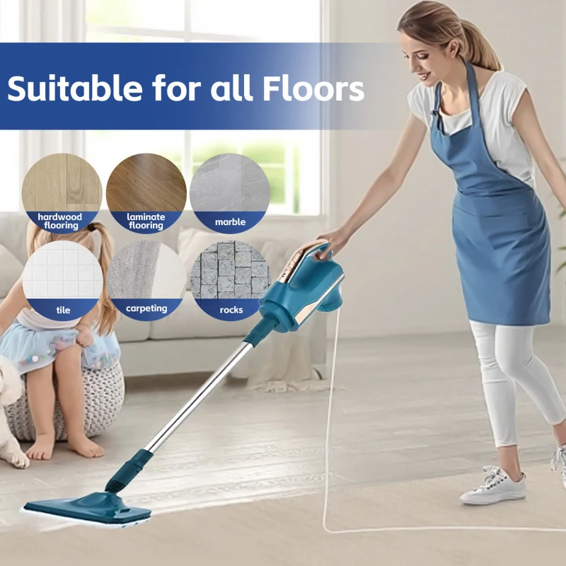 Multifunctionele huishoudelijke handige elektrische stoommopstofzuiger, geïntegreerde draagbare stoomreiniger, reinigingsmachine