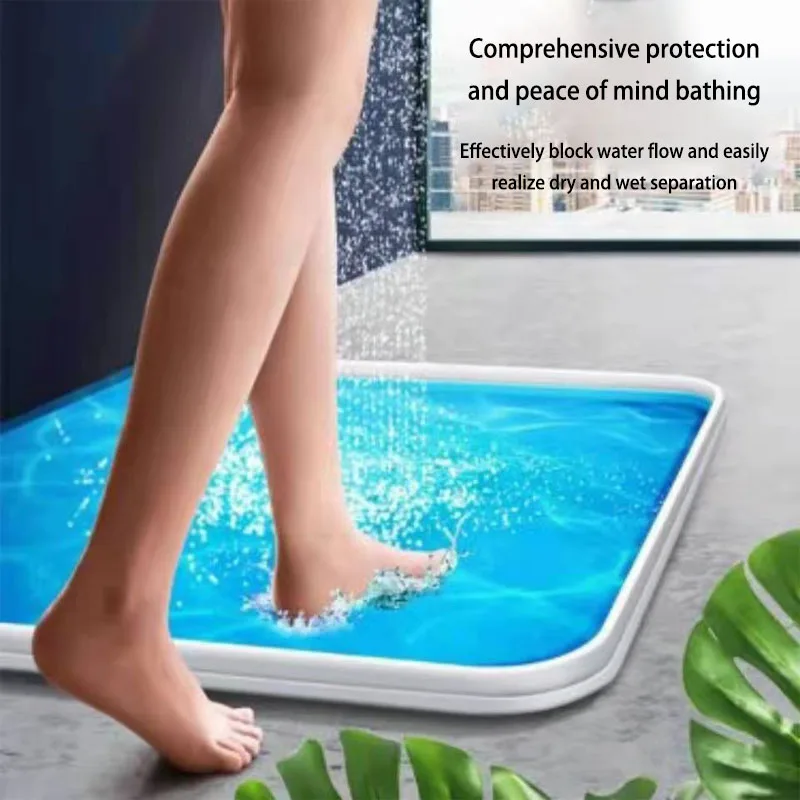 Silicone water blocking strip bathroom magnetic waterproof strip water blocking shower table top water blocking  self-adhesive