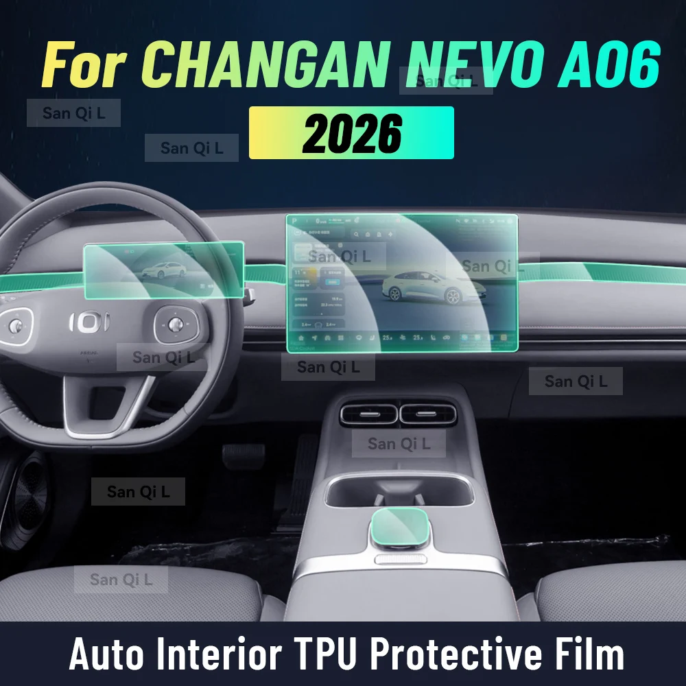 Protective Interior Film Anti-scratch for CHANGAN NEVO A06 2026 Car Dashboard Navigation TPU Center Console Screen Accessories