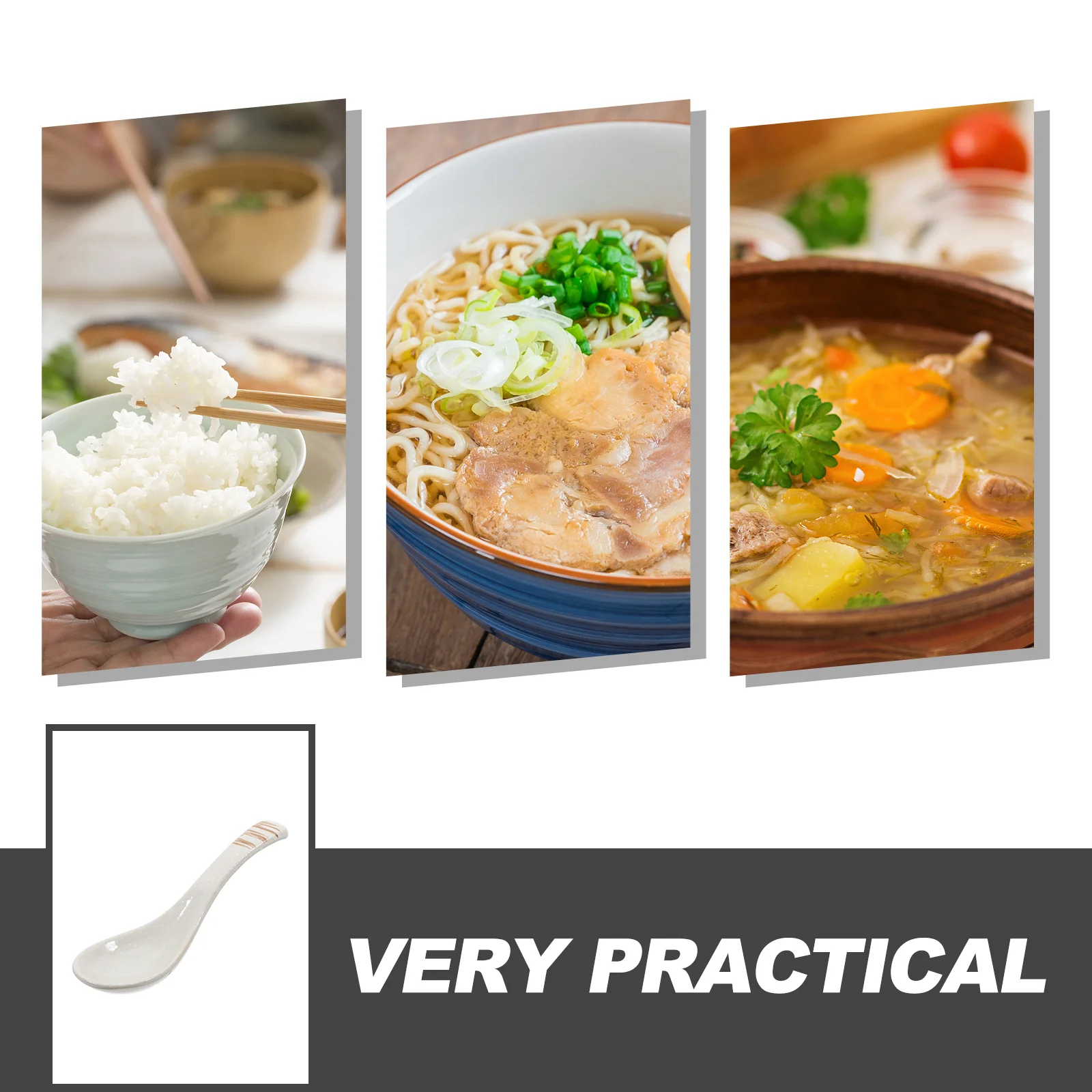 

Asian Ceramic Soup Spoon Retro Kitchen Porcelain Tableware Elegant Small for Soups Desserts Tea Stirring Spoon Kitchen