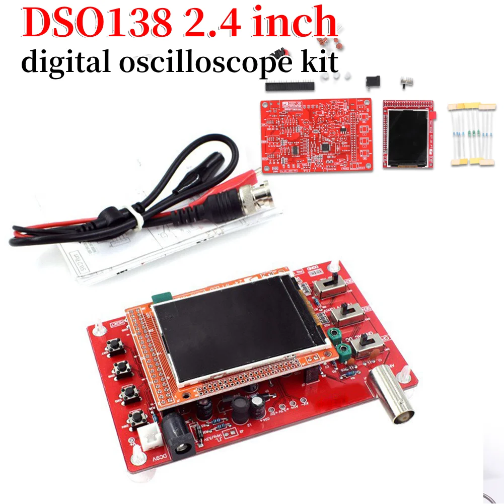 

DSO138 Digital Oscilloscope Kit 1Msps Digital Oscilloscope Kit DIY Parts Electronic Learning Set