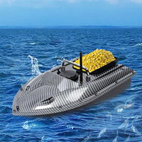 Fishing Bait Boat, 500m Remote Control, Portable Fish Finder with LED Light for Night Fishing 110-240V