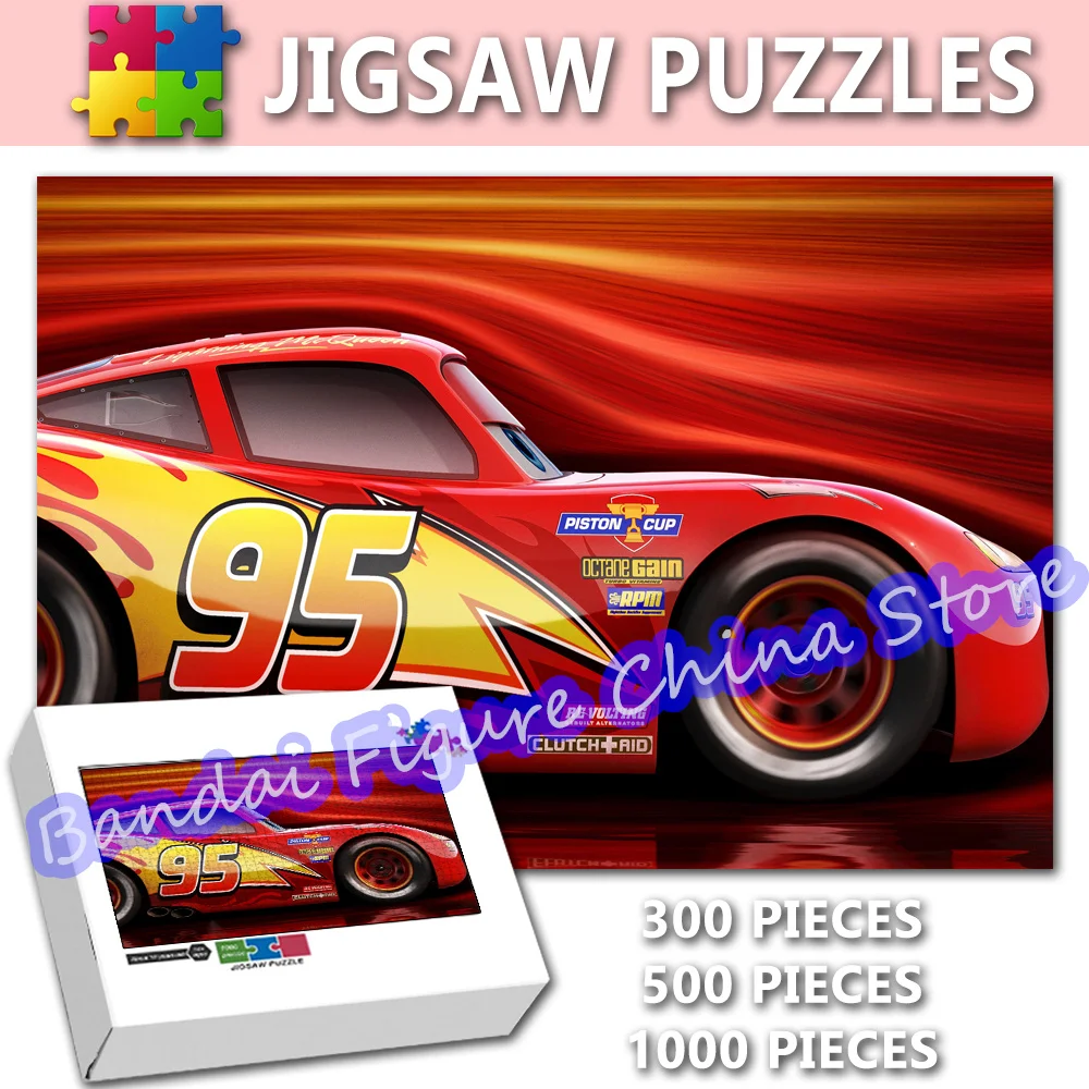 

Disney Cars Jigsaw Puzzles for Kids Toys Lightning Mcqueen Cartoon 300/500/1000 Pieces Print Puzzle Decompress Educational Gifts