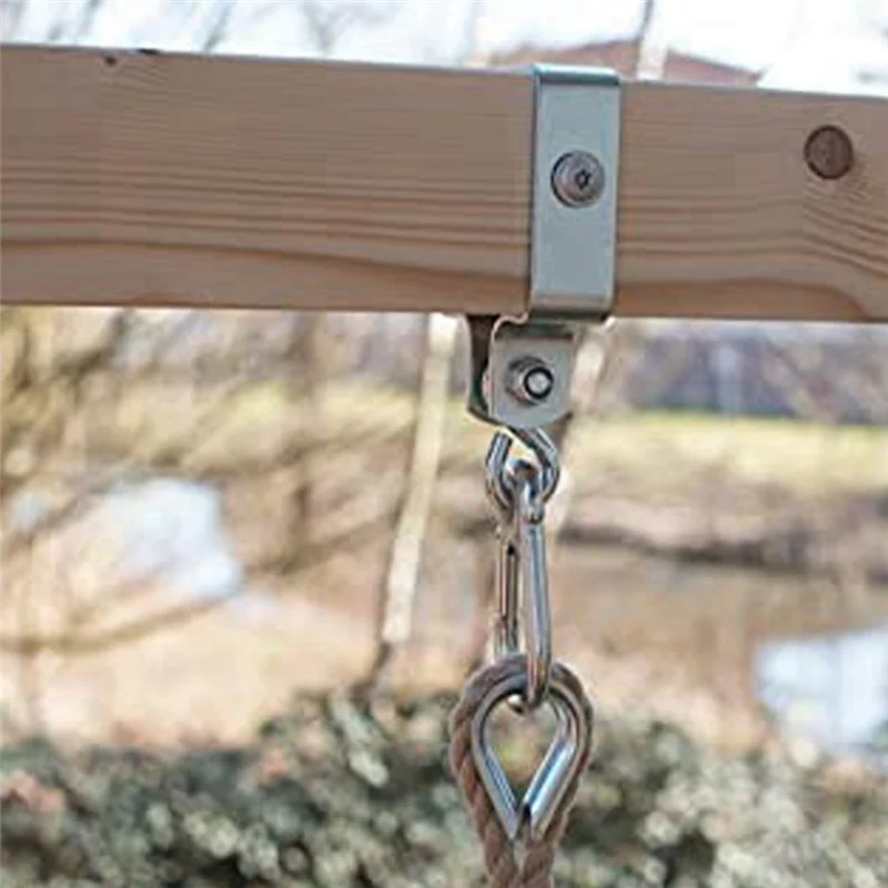 

A23I-2 Pack Square Linkage Swing Hook Square Fastener Clamping Bracket Square Wood Swing Hook Hook Holder