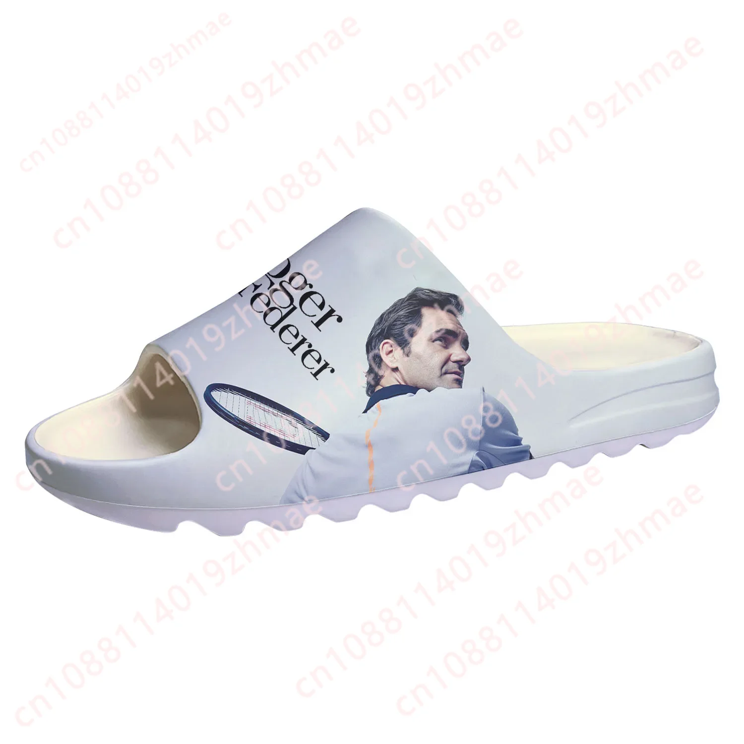 Tennis King Federer Soft Sole Sllipers Home Clogs Customized Step On Water Shoes Mens Womens Teenager Step in Sandals