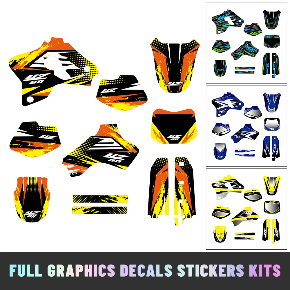 

Декор Графика Фоновые наклейки Наклейки 29 мил 35 мил Наборы подходят для Yamaha YZ80 YZ 80 1993-2001 1994 1995 1996 1997 1998 1999 2000