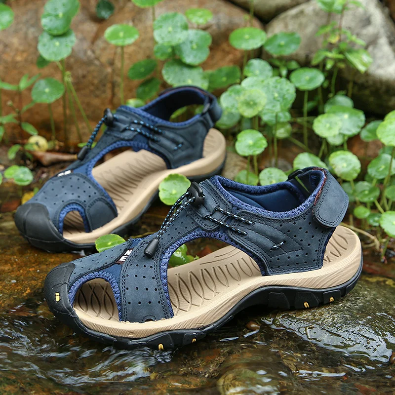 

Men's Lightweight Hiking Sandals Closed Toe Water Sandals Athletic Walking Sandals for Summer Outdoor Beach Wading Sneakers