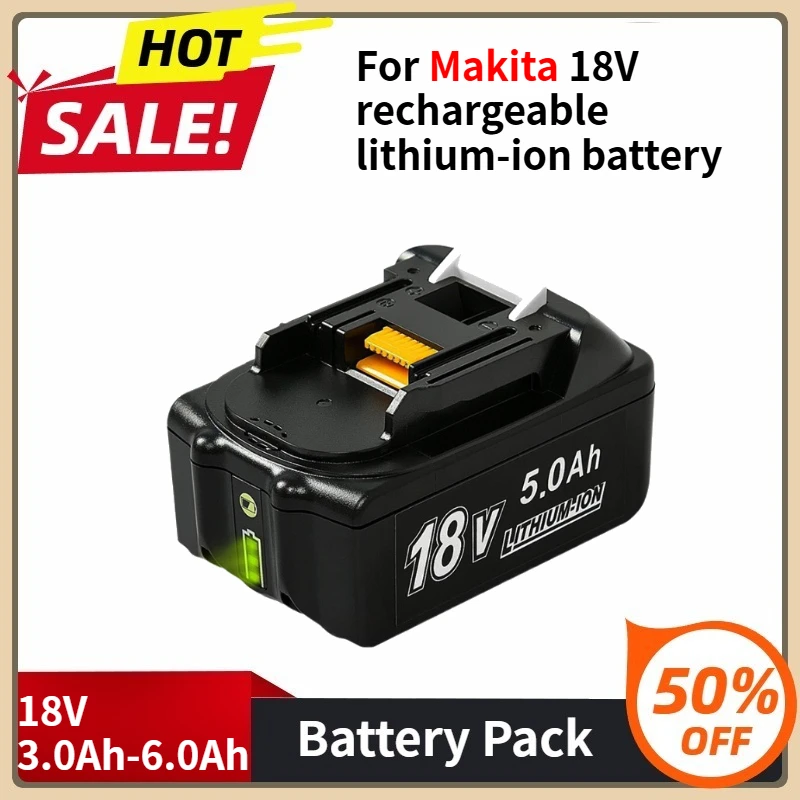 

2025 New 18V 3.0Ah-6.0Ah for Makita 18V Rechargeable Lithium-ion Battery Replacement MAKITA BL1880 BL1860 BL1830 BL1850 BL1840