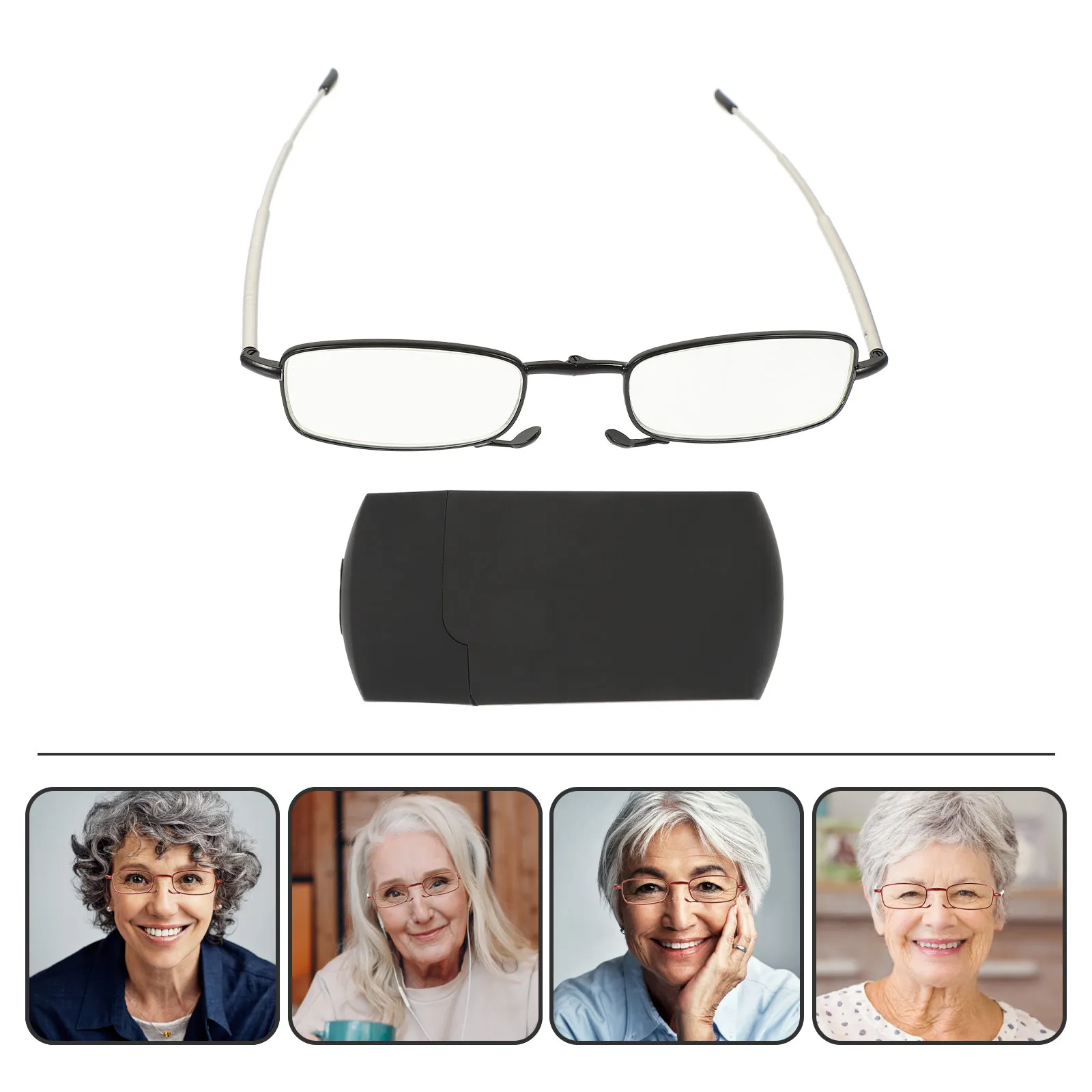 

1Set Foldable Magnifying Reading Glasses Premium Comfortable Presbyopic Eyeglasses for Seniors Portable Household Reader Glasses