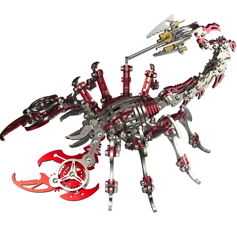 

Upgrade the black and red scorpion demon scorpion, precision mechanical toy, metal assembly model