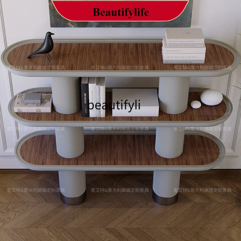 

Designer Entrance Table Italian Minimalist Bookshelf Creative Entrance Table Entrance Door View Table G1218