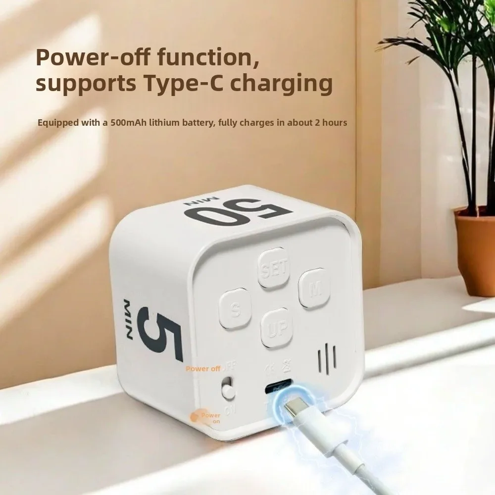

4 Preset Time Visual Flip Timer LED Display Cube Shape Gravity Sensor Timer Gravity Sensor Countdown Function Countdown Timer