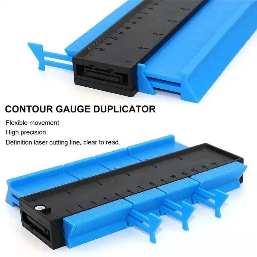 Imagem -05 - Contour Gauge Perfil Duplicator Tool Bloqueio Ajustável Laminado Telhas Meethulp Alloy Edge Shaping Régua de Madeira Medida