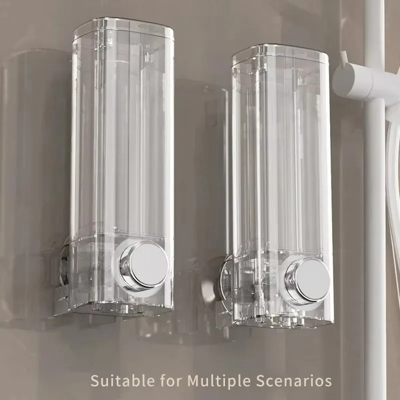 450ml Household Bathroom Kitchen Visual Transparent Liquid Soap Dispenser Wall Mounted Bathroom Accessory
