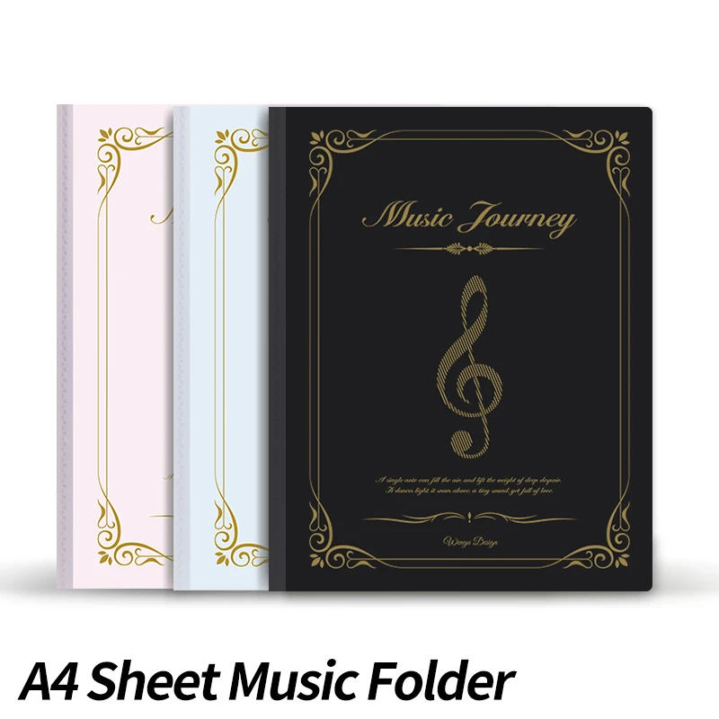 

Music Score Holder A4 Size Paper Sheet Document File Organizer Folder 20-100 Pockets for Guitar Violin Piano Players