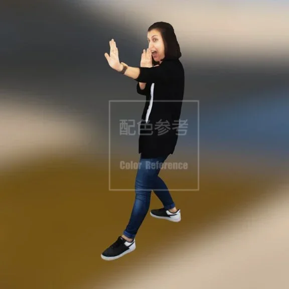 1/64 1/43 Scale รุ่นเรซิ่น Back Off, Back Off, สาว Unสี Miniature Diorama มือวาด T308