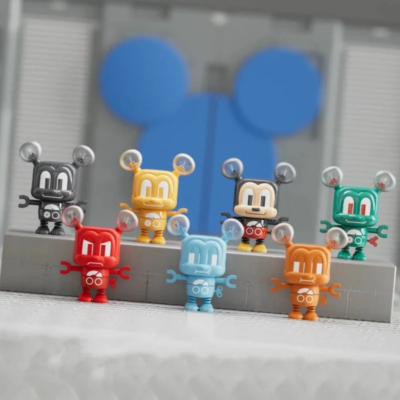 Hot Disney Mickey Robot Series Blind Box Anime Figure Mystery Box Guess Bag Cartoon Cute Car Decor Girl Kids Toy Surprise Gift