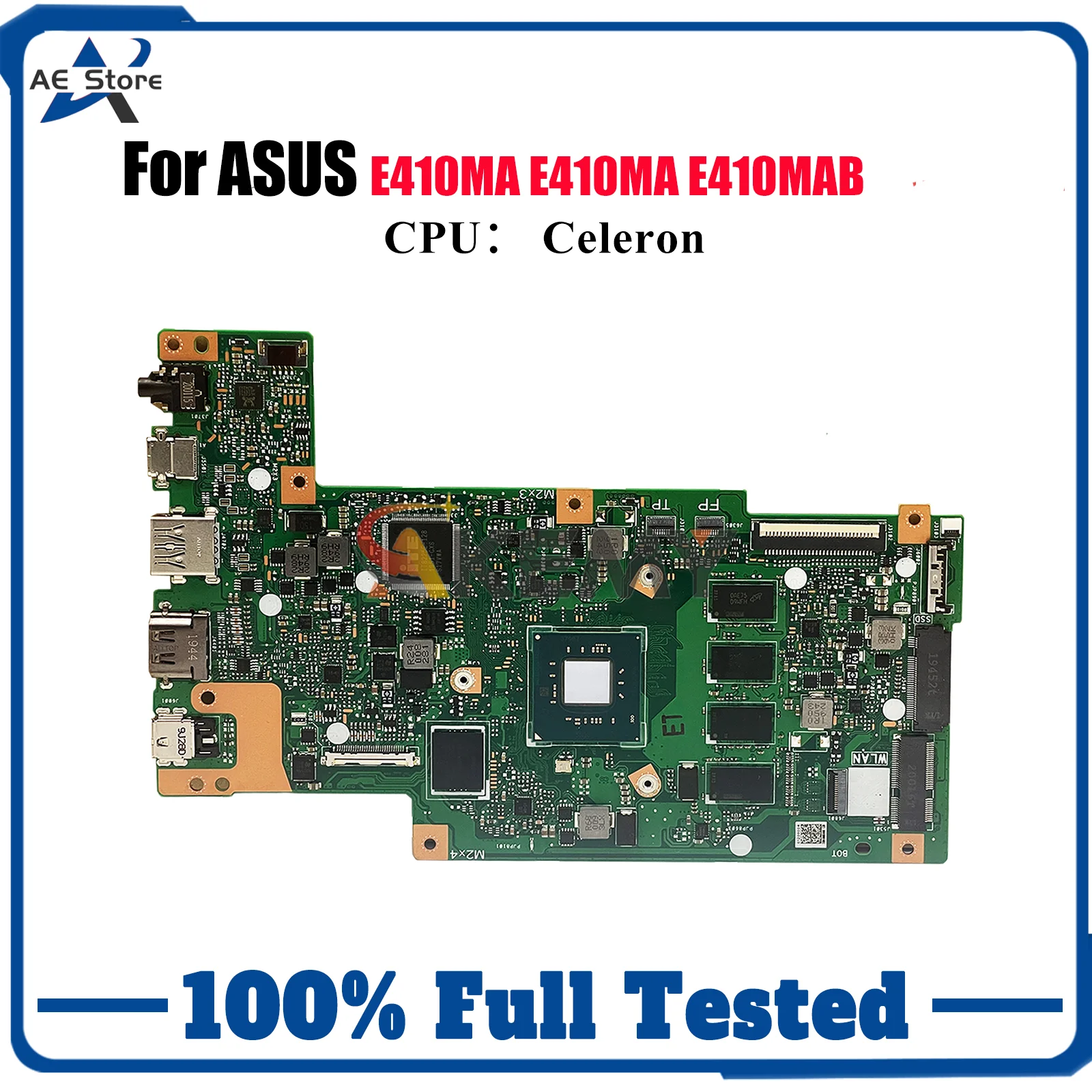 

E410MA Материнская плата для ноутбука ASUS EeeBook E410MA E410MAB E410M Материнская плата для ноутбука с процессором Celeron 100% тестирование ОК быстрая доставка