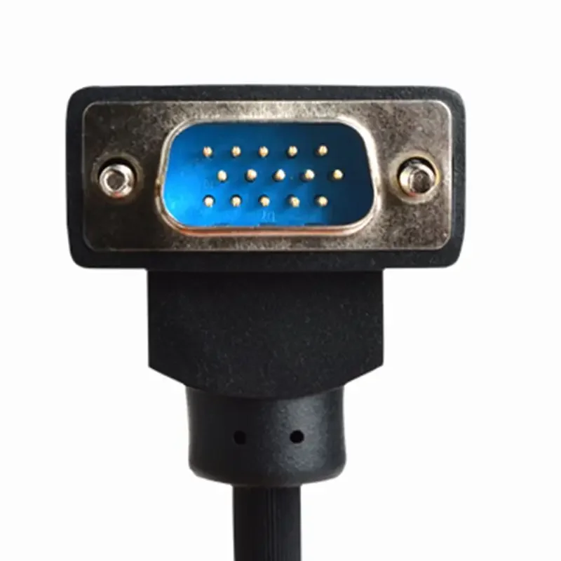 (200 шт./лот) Кабели VGA-VGA Cabo 15pin 3+6 Down To Down 1,5 м 3 м 5 м 10 м Конструкция локтя под углом 90 градусов, настройка заказа