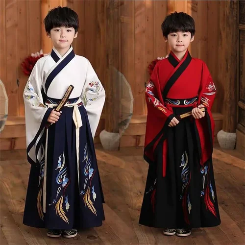 Imagen 1 del producto Jongens Hanfu traje de podio chino Jurk Baby Jongen nuevo Jaar Tang Pak Kinderen Oude traje tradicional chino para niños
