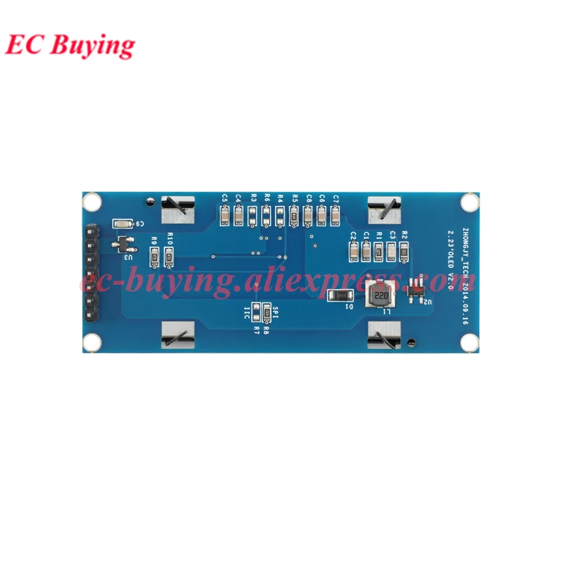 Módulo de Display OLED LCD de 2.23 Polegadas SSD1309 Drive 12832 Placa de Tela 4 Pinos 7 Pinos 24 Pinos 128x32 SPI I2C Branco Azul Amarelo Verde