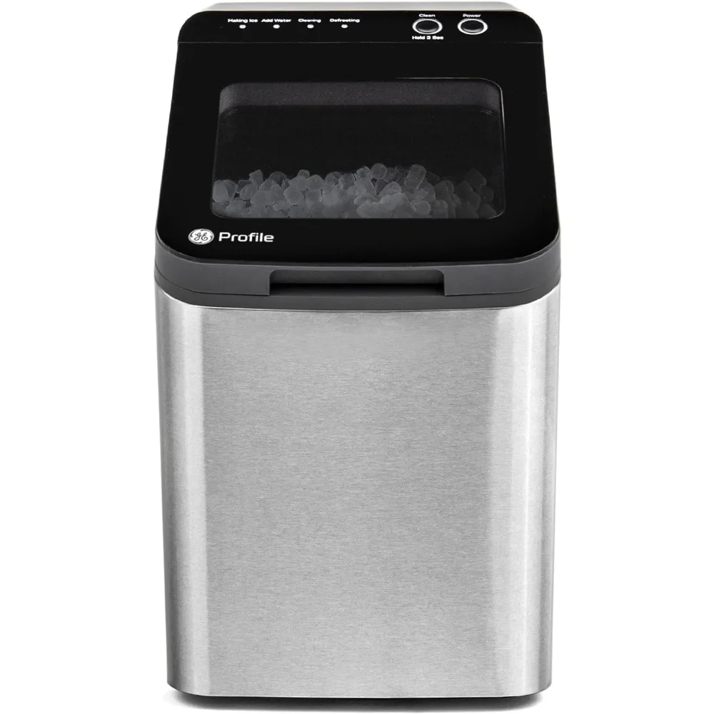 Pebble Countertop Ice Maker, Máquina de gelo portátil, Faz até 34 lbs. de gelo por dia