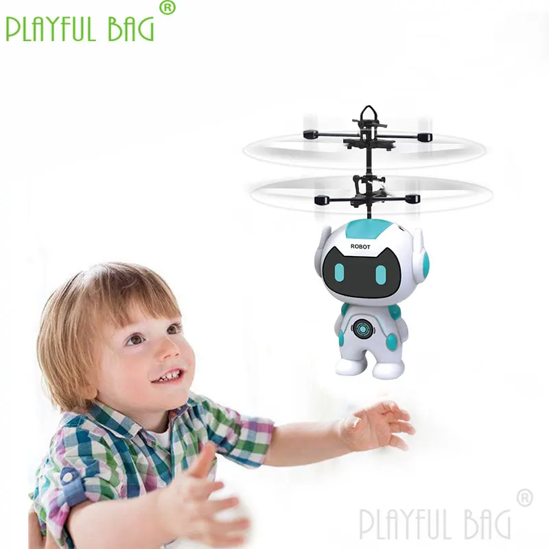 Telecomando rilevamento aereo modello di Robot giocattoli volanti a induzione LED RC Drone ricarica USB rilevamento dei gesti regali per bambini VG85